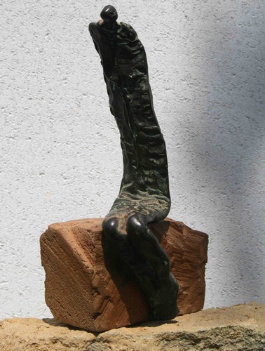 Edmond Potier - Préambule - bronze et bois - 1994
